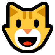 Emoji 😺 Gatto Che Sorride su Microsoft Windows 11.
