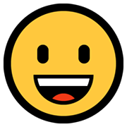 Emoji 😀 Faccina Con Un Gran Sorriso su Microsoft Windows 11.