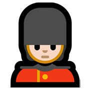 Emoji 💂🏻 Guardia: Carnagione Chiara su Microsoft Windows 11.
