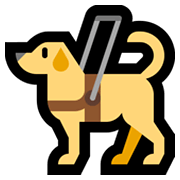 🦮 Emoji Perro Guía en Microsoft Windows 11.