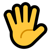 🖐️ Emoji Mão Aberta Com Os Dedos Separados na Microsoft Windows 11.