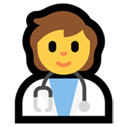 🧑‍⚕️ Emoji Trabajador de la salud en Microsoft Windows 11.