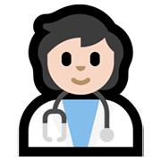 🧑🏻‍⚕️ Emoji Arzt/Ärztin: helle Hautfarbe Microsoft Windows 11.