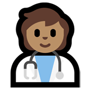 Emoji 🧑🏽‍⚕️ Persona Che Lavora Nella Sanità: Carnagione Olivastra su Microsoft Windows 11.