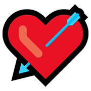 💘 Emoji Corazón Con Flecha en Microsoft Windows 11.