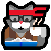 Emoji 🐱‍👓 Gatto hipster su Microsoft Windows 11.