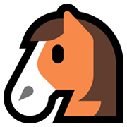 Emoji 🐴 Muso Di Cavallo su Microsoft Windows 11.