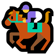 Emoji 🏇 Ippica su Microsoft Windows 11.