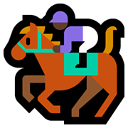 🏇🏿 Emoji Carrera De Caballos: Tono De Piel Oscuro en Microsoft Windows 11.