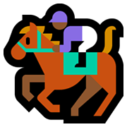 Emoji 🏇🏾 Ippica: Carnagione Abbastanza Scura su Microsoft Windows 11.