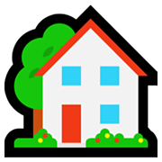 Emoji 🏡 Casa Con Giardino su Microsoft Windows 11.