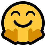 Emoji 🤗 Faccina Che Abbraccia su Microsoft Windows 11.