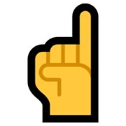 Emoji ☝️ Indice Verso L’alto su Microsoft Windows 11.