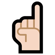 Emoji ☝🏻 Indice Verso L’alto: Carnagione Chiara su Microsoft Windows 11.