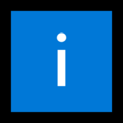 Emoji ℹ️ Punto Informazioni su Microsoft Windows 11.