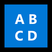 🔠 Emoji Eingabesymbol lateinische Großbuchstaben Microsoft Windows 11.
