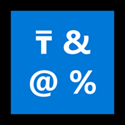 Emoji 🔣 Pulsante con simboli su Microsoft Windows 11.