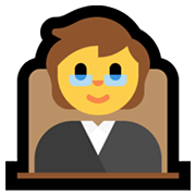 🧑‍⚖️ Emoji Juiz No Tribunal na Microsoft Windows 11.