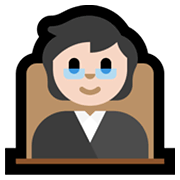 Emoji 🧑🏻‍⚖️ Giudice: Carnagione Chiara su Microsoft Windows 11.