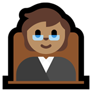 🧑🏽‍⚖️ Emoji Juiz No Tribunal: Pele Morena na Microsoft Windows 11.