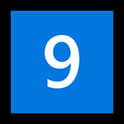 Emoji 9️⃣ Tasto: 9 su Microsoft Windows 11.