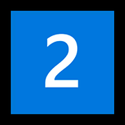 Emoji 2️⃣ Tasto: 2 su Microsoft Windows 11.