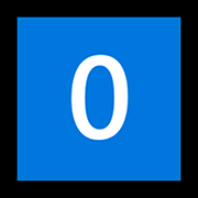 0️⃣ Emoji Teclas: 0 en Microsoft Windows 11.
