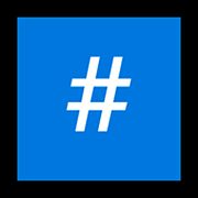 Emoji #️⃣ Tasto: # su Microsoft Windows 11.