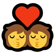 💏 Emoji sich küssendes Paar Microsoft Windows 11.