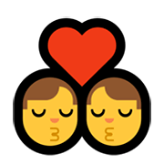 👨‍❤️‍💋‍👨 Emoji Beijo: Homem E Homem na Microsoft Windows 11.