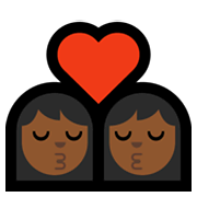 Emoji 👩🏾‍❤️‍💋‍👩🏾 Bacio Tra Coppia - Donna: Carnagione Abbastanza Scura, Donna:Carnagione Abbastanza Scura su Microsoft Windows 11.