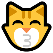 😽 Emoji Gato Besando en Microsoft Windows 11.
