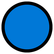 🔵 Emoji Círculo Azul Grande en Microsoft Windows 11.