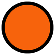 Émoji 🟠 Disque Orange sur Microsoft Windows 11.