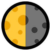 Emoji 🌗 Ultimo Quarto Di Luna su Microsoft Windows 11.