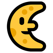 Emoji 🌜 Faccina Ultimo Quarto Di Luna su Microsoft Windows 11.