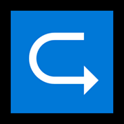 ↪️ Emoji Flecha Izquierda Curvándose A La Derecha en Microsoft Windows 11.