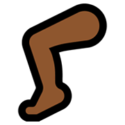 🦵🏾 Emoji Perna: Pele Morena Escura na Microsoft Windows 11.