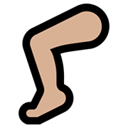 Emoji 🦵🏼 Gamba: Carnagione Abbastanza Chiara su Microsoft Windows 11.