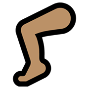 Emoji 🦵🏽 Gamba: Carnagione Olivastra su Microsoft Windows 11.