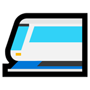 🚈 Emoji Tren Ligero en Microsoft Windows 11.