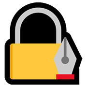 🔏 Emoji Schloss mit Füller Microsoft Windows 11.