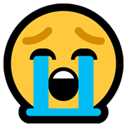 😭 Emoji Rosto Chorando Aos Berros na Microsoft Windows 11.
