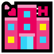 Emoji 🏩 Love Hotel su Microsoft Windows 11.
