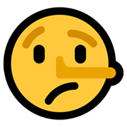Emoji 🤥 Faccina Bugiarda su Microsoft Windows 11.
