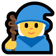 Emoji 🧙 Mago su Microsoft Windows 11.