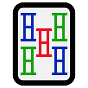 Emoji 🀔 Mahjong - cinque bambù su Microsoft Windows 11.