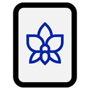 🀣 Emoji Mahjong - Orquídea en Microsoft Windows 11.