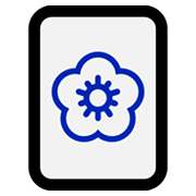 Emoji 🀢 Mahjong - Prugna su Microsoft Windows 11.