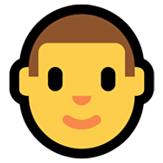 👨 Emoji Hombre en Microsoft Windows 11.
